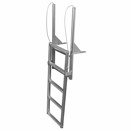 POWERPLAY 7-Wide Step Floating Dock Lift Ladder Anodized Aluminum PO3011383